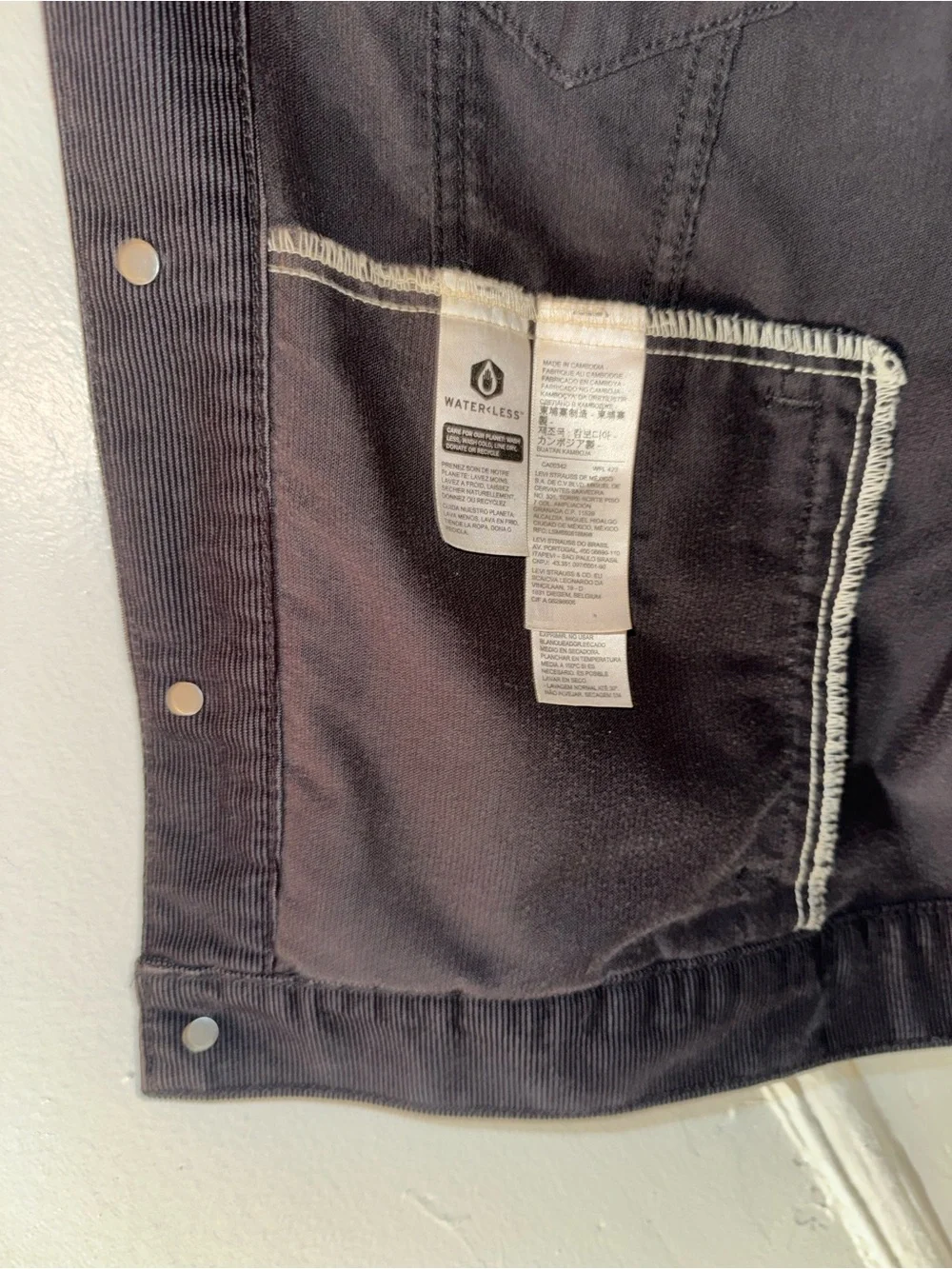 Levi's Brown/Black Corduroy Trucker Jacket - Picture 4 of 5